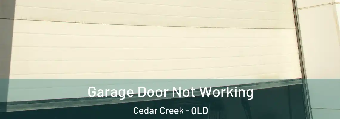 Garage Door Not Working Cedar Creek - QLD
