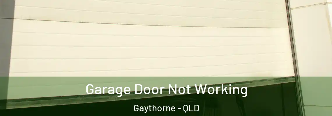 Garage Door Not Working Gaythorne - QLD