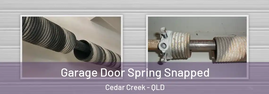  Garage Door Spring Snapped Cedar Creek - QLD